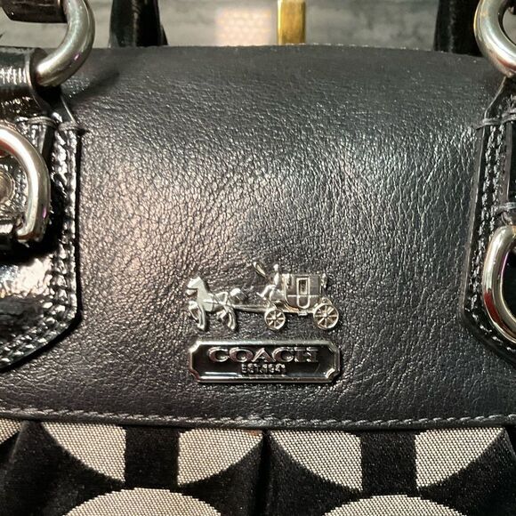 COACH MADISON PHOEBE CLOTH SATCHEL EUC - Picture 3 of 16